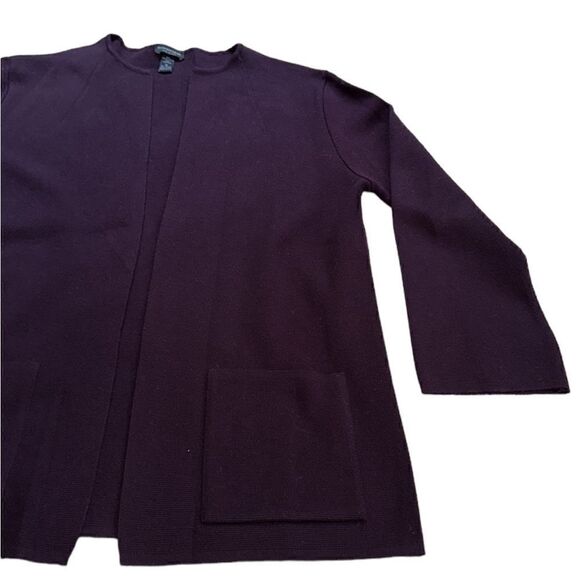 Lineamidas Women’s Made In Italy Merino Wool Blend Open Cardigan, Size L, EUC - Picture 8 of 9